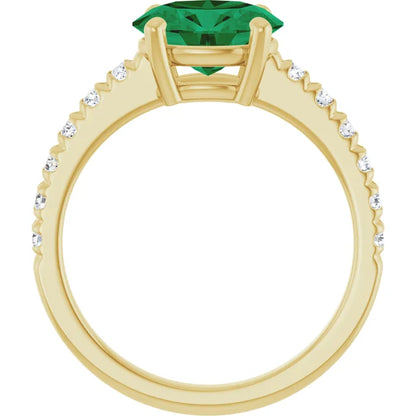 Rêve d’Émeraude 14K Gold Emerald &amp; Diamond Ring