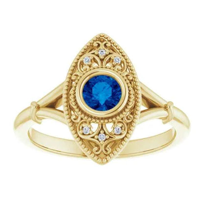 Bleu Héritage Sapphire Vintage Ring