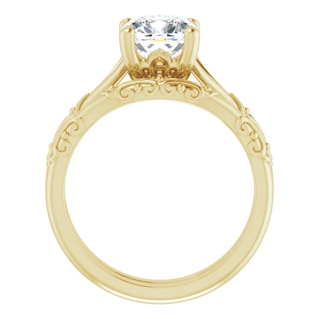 14K yellow gold engagement ring, cushion cut diamond ring, 2 carat diamond ring, 2ct cushion cut engagement ring, 7mm diamond engagement ring, yellow gold solitaire ring, cushion solitaire engagement ring, 4 prong diamond ring, luxury engagement ring, solid gold diamond ring, buy 2 carat diamond ring, affordable 2ct engagement ring, custom diamond engagement ring, made to order engagement ring, classic solitaire diamond ring, minimalist gold engagement ring, premium diamond solitaire, 14K yellow gold 2ct cu