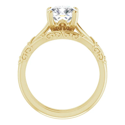 14K yellow gold engagement ring, cushion cut diamond ring, 2 carat diamond ring, 2ct cushion cut engagement ring, 7mm diamond engagement ring, yellow gold solitaire ring, cushion solitaire engagement ring, 4 prong diamond ring, luxury engagement ring, solid gold diamond ring, buy 2 carat diamond ring, affordable 2ct engagement ring, custom diamond engagement ring, made to order engagement ring, classic solitaire diamond ring, minimalist gold engagement ring, premium diamond solitaire, 14K yellow gold 2ct cu