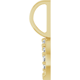 14K gold horseshoe pendant, natural diamond horseshoe charm, diamond horseshoe necklace pendant, 1/8 ctw diamond pendant, lucky horseshoe gold charm, fine jewelry horseshoe pendant, gold diamond charm for necklace, luxury diamond horseshoe pendant, solid gold lucky charm, GC fine jewelry pendant