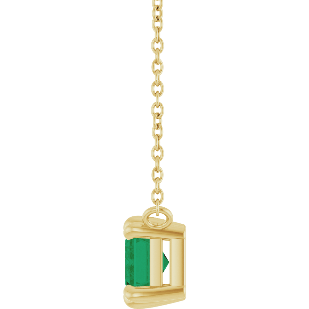 Clarté d’Émeraude 14K Gold Lab-Grown Emerald Necklace