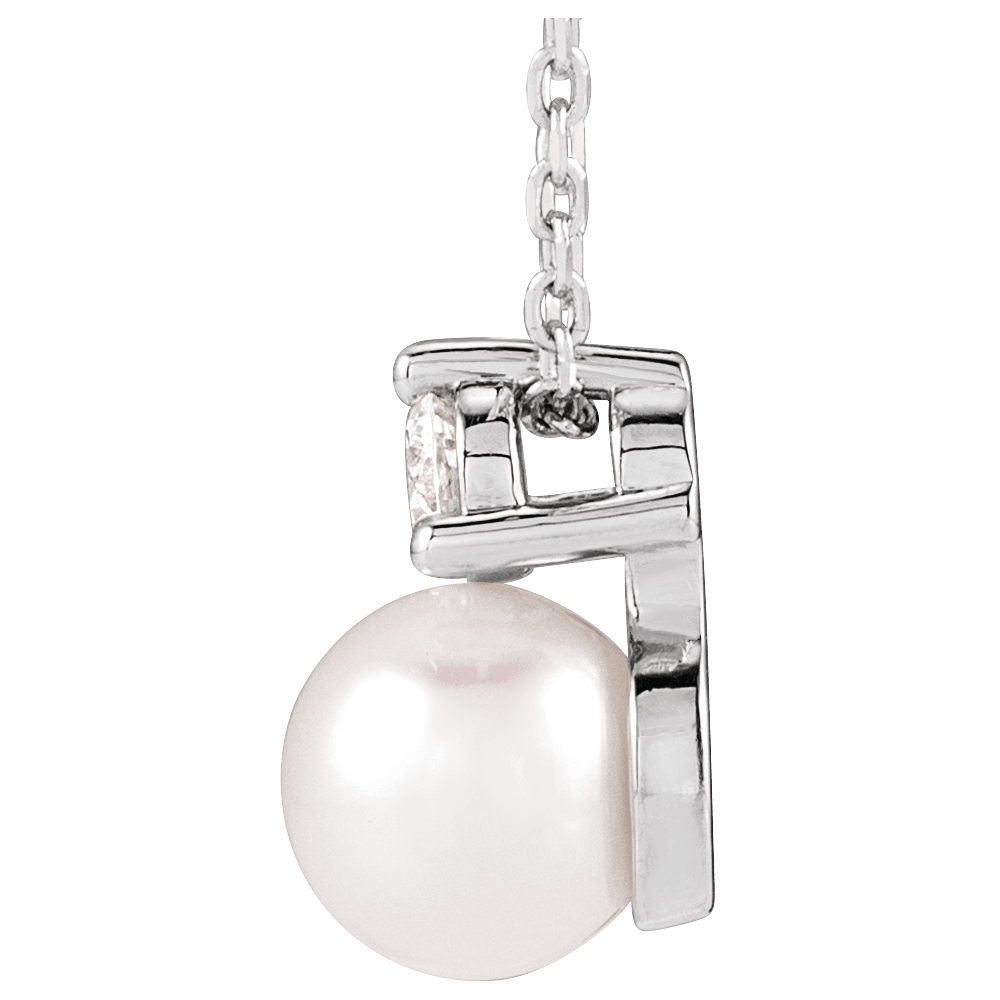 Aurélie 14K Gold Pearl &amp; Diamond Necklace