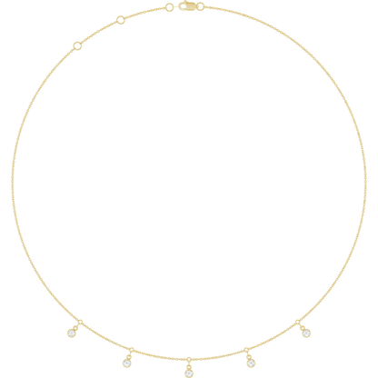 Étoile Cinq Diamond Station Necklace