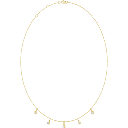 Étoile Cinq Diamond Station Necklace