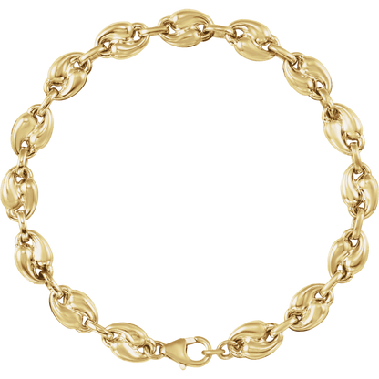 Solène 14K yellow gold-filled sculpted link bracelet for women
