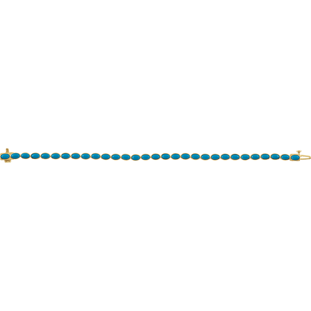 14k gold turquoise bracelet box clasp detail line bracelet structure