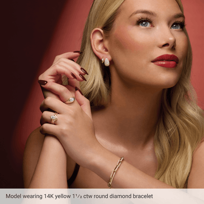 Liens de Lumière 1 1/2 CTW Lab-Grown Diamond Paperclip Bracelet