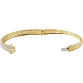 Lueur d’Or Bangle  handcrafted 14K yellow gold lab-grown diamond bracelet by Guerilla Choice, fine jewelry investment piece.
