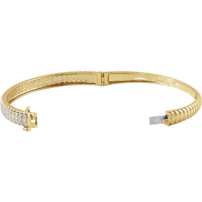 Lueur d’Or Bangle  handcrafted 14K yellow gold lab-grown diamond bracelet by Guerilla Choice, fine jewelry investment piece.