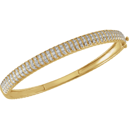 Lueur d’Or Bangle  handcrafted 14K yellow gold lab-grown diamond bracelet by Guerilla Choice, fine jewelry investment piece.