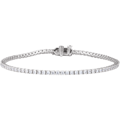 Éclat Continu 14K white gold lab-grown diamond tennis bracelet available in 2, 5 and 10 CTW