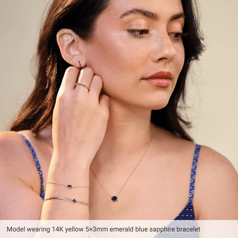 14K gold sapphire bracelet, natural blue sapphire bracelet, bezel set sapphire bracelet, solid gold gemstone bracelet, September birthstone bracelet, adjustable gold bracelet women, minimalist sapphire bracelet, fine jewelry sapphire bracelet, dainty gold sapphire bracelet, luxury sapphire bracelet, real sapphire gold bracelet