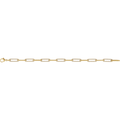 Aurelia Noéline 14K Yellow Gold/ Vermeil 1 CTW Natural Diamond Link Bracelet - Guerilla Choice