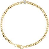 14K gold diamond link bracelet, 1/5 ct diamond bracelet, solid gold diamond bracelet 7 inch, natural diamond gold bracelet, 4mm diamond bracelet, yellow gold curb link bracelet, real diamond bracelet women, fine jewelry diamond bracelet, statement gold diamond bracelet, luxury gold link bracelet