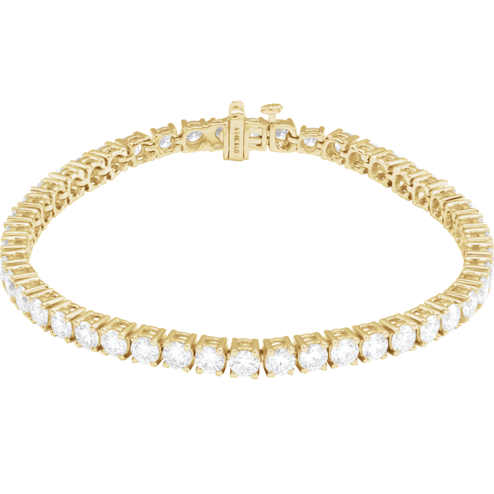 Solid 14K gold tennis bracelet

Lab-grown diamonds with exceptional brilliance

Classic 4-prong setting for security &amp; longevity

Elegant 4 mm width for a balanced luxury look

Secure box clasp for everyday confidence

Designed as a long-term jewelry investment

Ideal for gifting, anniversaries &amp; milestone moments