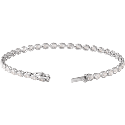 14K Yellow Gold Lab-Grown Diamond Line Bracelet 7"