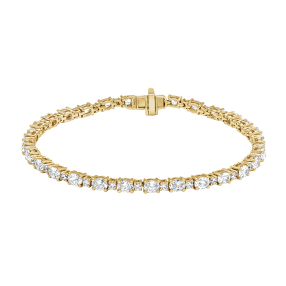 Oval lab-grown diamond bracelet crafted in solid 14K white gold