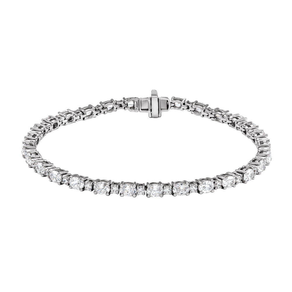 Victoire 14K gold bracelet with 5.5 CTW oval lab-grown diamonds in four-prong settings