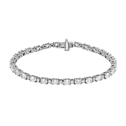 Victoire 14K gold bracelet with 5.5 CTW oval lab-grown diamonds in four-prong settings