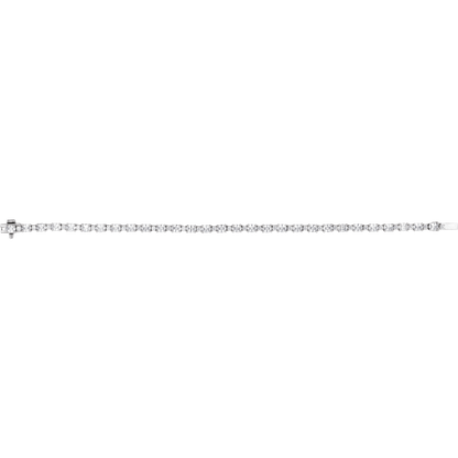 Close-up of G-H oval lab-grown diamonds set in a solid 14K gold bracelet