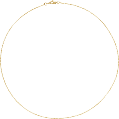 The Essential 14K Solid Gold Cable Chain Necklace