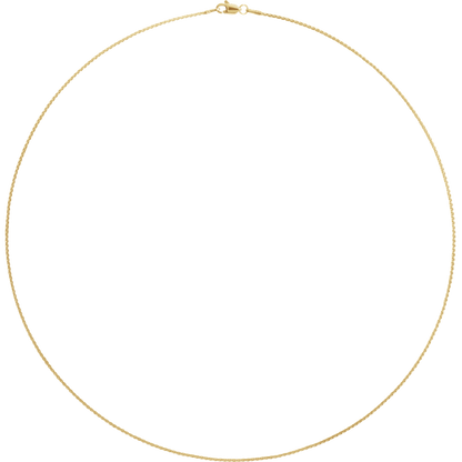 Full view of Épi Solaire polished wheat chain available in 14K yellow gold-filled and solid 14K yellow gold