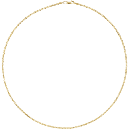 Solène 14K Yellow Gold Wheat Chain - Guerilla Choice