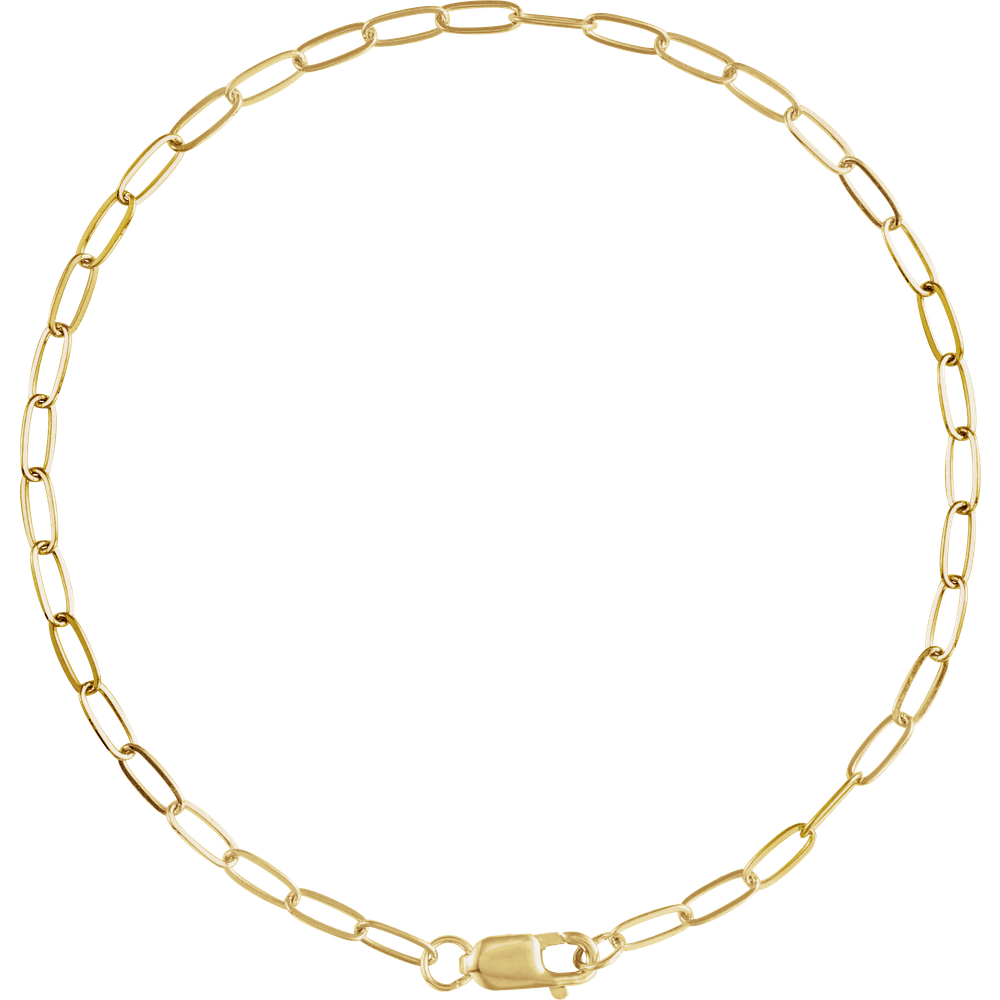 Maillon Serein 14K Yellow Gold-Filled Paperclip Chain – 2.1 mm