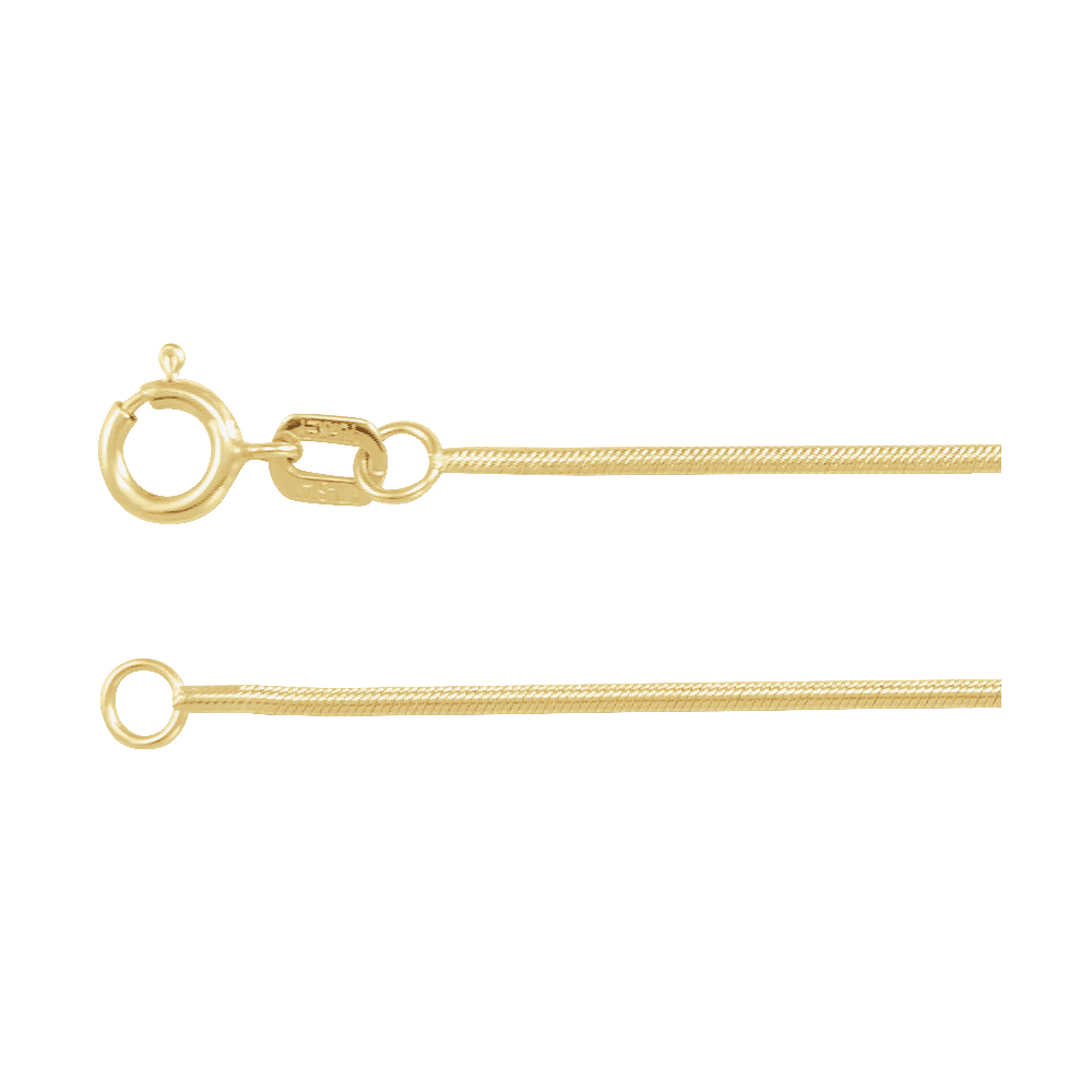 Fil de Soie 1 mm Gold-Filled &amp; Solid 14K Gold Snake Chain