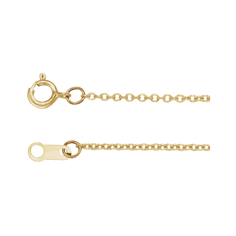 Amélie 14K yellow gold-filled 1 mm cable chain necklace with spring-ring clasp
