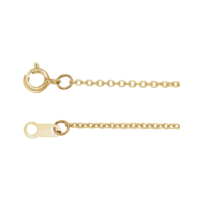 Amélie 14K yellow gold-filled 1 mm cable chain necklace with spring-ring clasp
