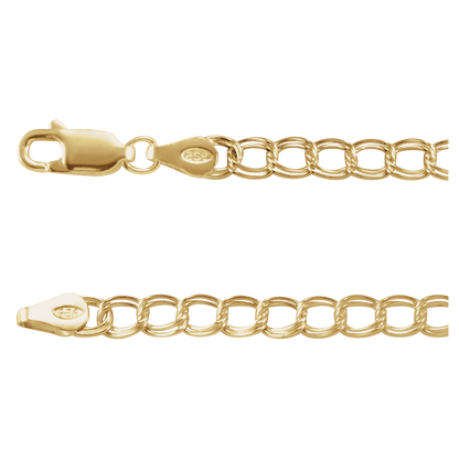 Chaîne Élégante 14K Gold Curb Bracelet