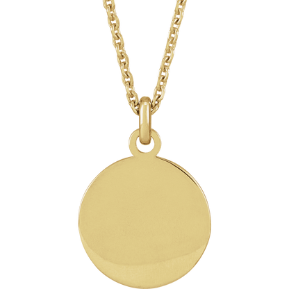 Compass pendant necklace crafted in solid yellow gold
