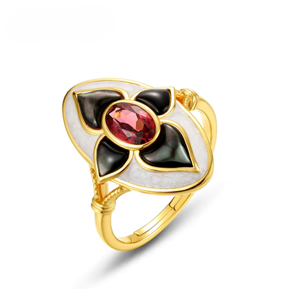 Fleur d’Ardent Garnet Ring