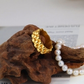 gold chain ring, chain ring, chain link ring, stainless steel chain ring, mens gold ring, gold chain link ring, chunky gold ring, luxury chain ring, chain band ring, gold statement ring, stainless steel gold ring, modern chain ring, fashion chain ring, unisex gold ring, Guerilla Choice ring