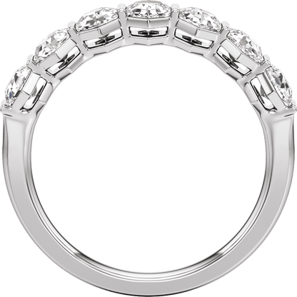 Éloise 14K White Gold 1 1/2 CTW Hexagon Lab-Grown Diamond Anniversary Band