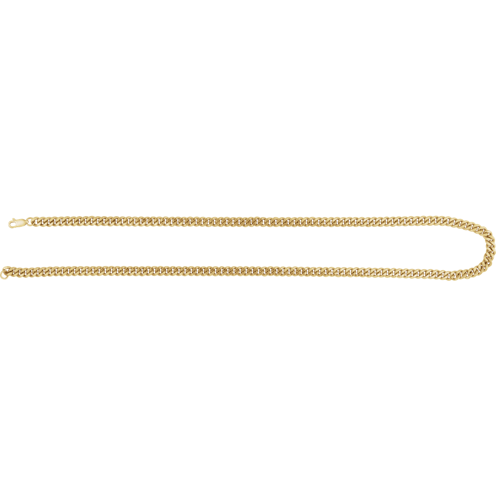 Luxury gold-filled curb chain necklace for men