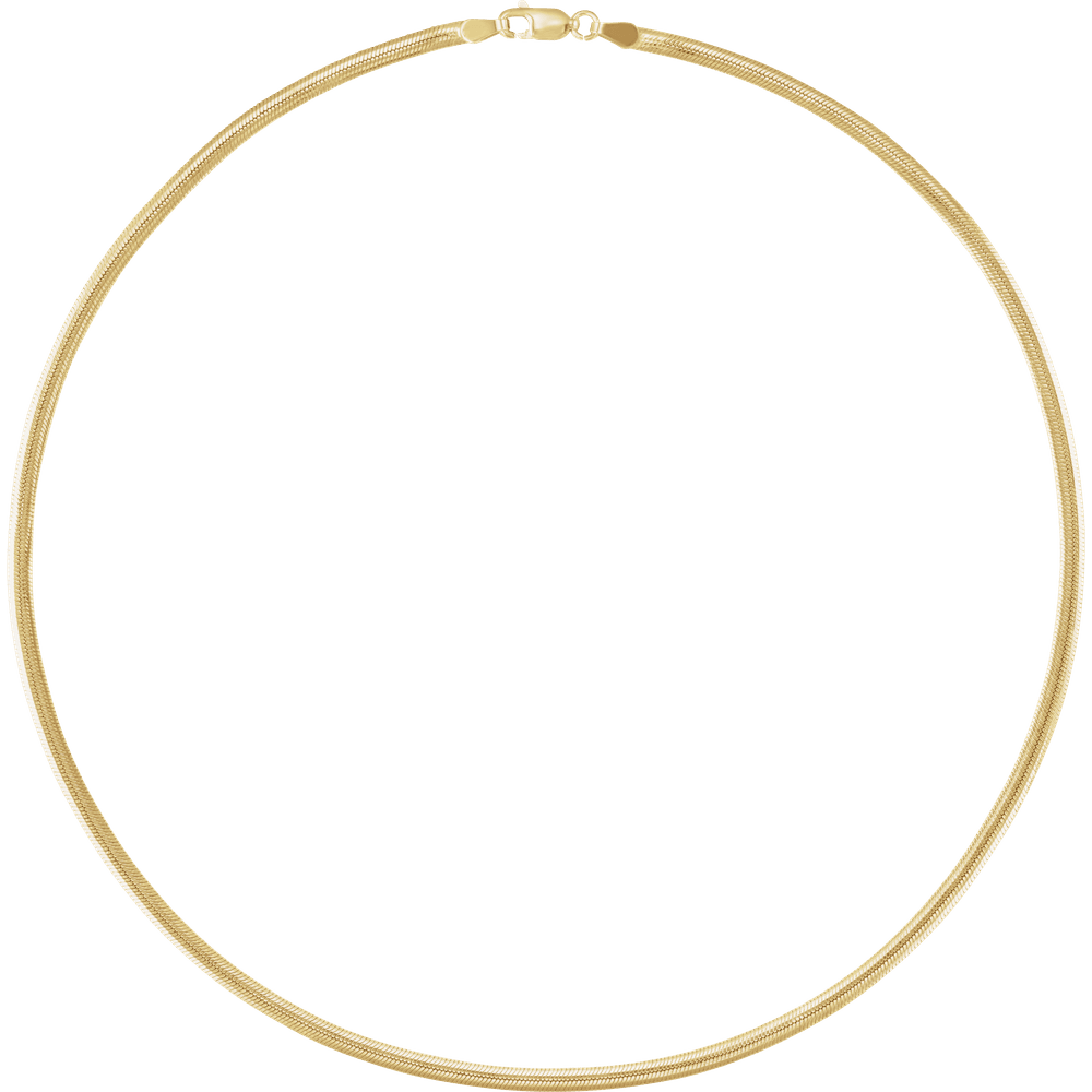 Luxury oval snake chain with polished finish