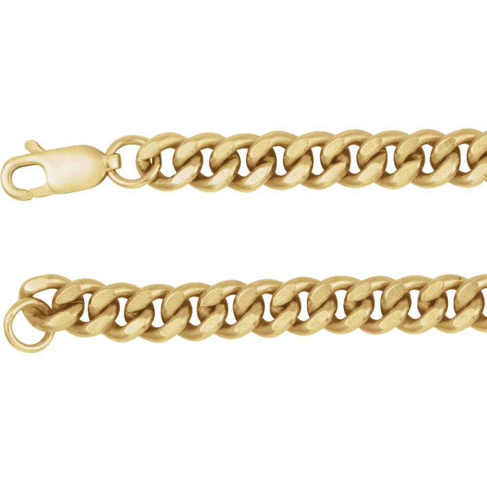 Monaco curb chain necklace in 14K gold-filled metal