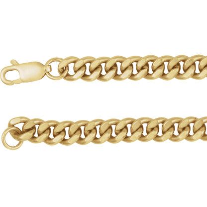Monaco curb chain necklace in 14K gold-filled metal