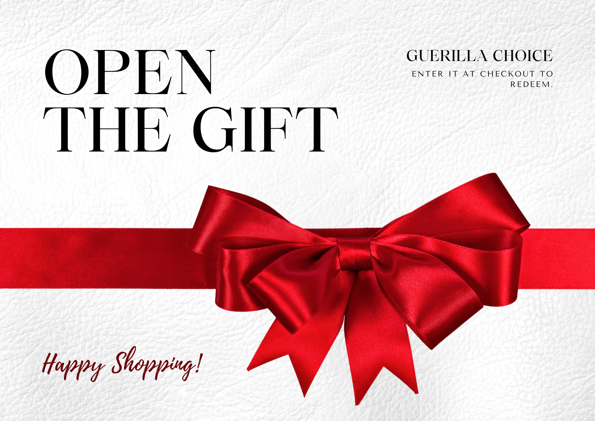 Guerilla Choice GIFT CARD For You