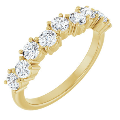 Aurielle lab-grown diamond anniversary band in 14K white gold, front view