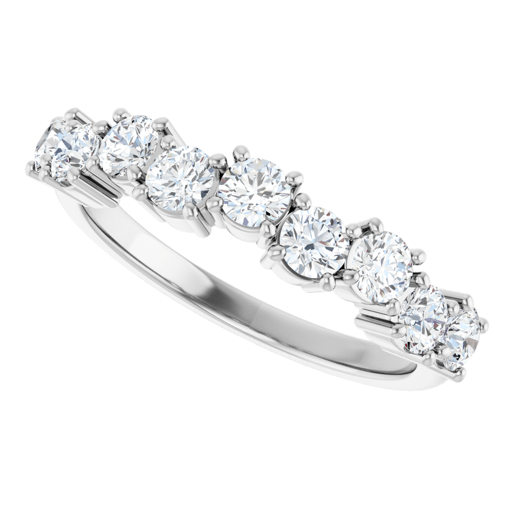 Side profile of the Aurielle 14K yellow gold lab-grown diamond band