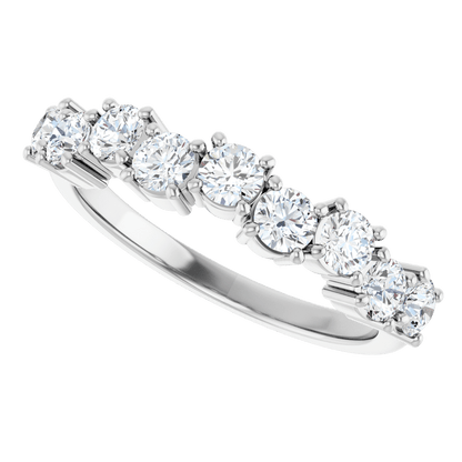 Side profile of the Aurielle 14K yellow gold lab-grown diamond band