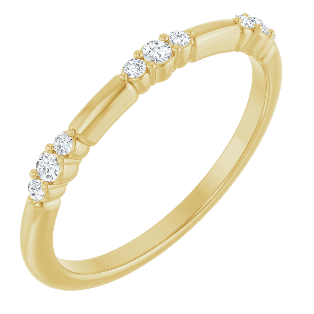 Élise diamond stackable ring in 14K white gold, front view