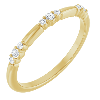 Élise diamond stackable ring in 14K white gold, front view