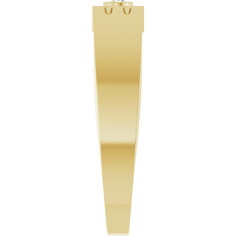 Band detail of Guerilla Choice 14K yellow gold LOVE ring