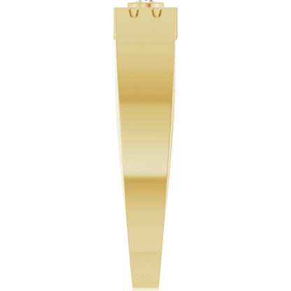 Band detail of Guerilla Choice 14K yellow gold LOVE ring