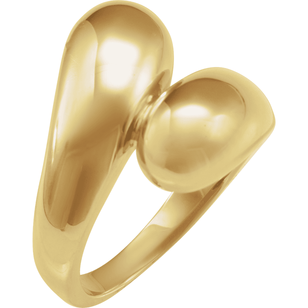 Guerilla Choice sculptural statement ring in polished 14K yellow gold